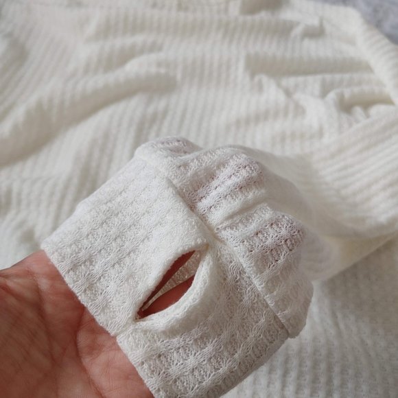 Cream Coloured Lightweight Cowl Neck Sweater - Picture 6 of 7